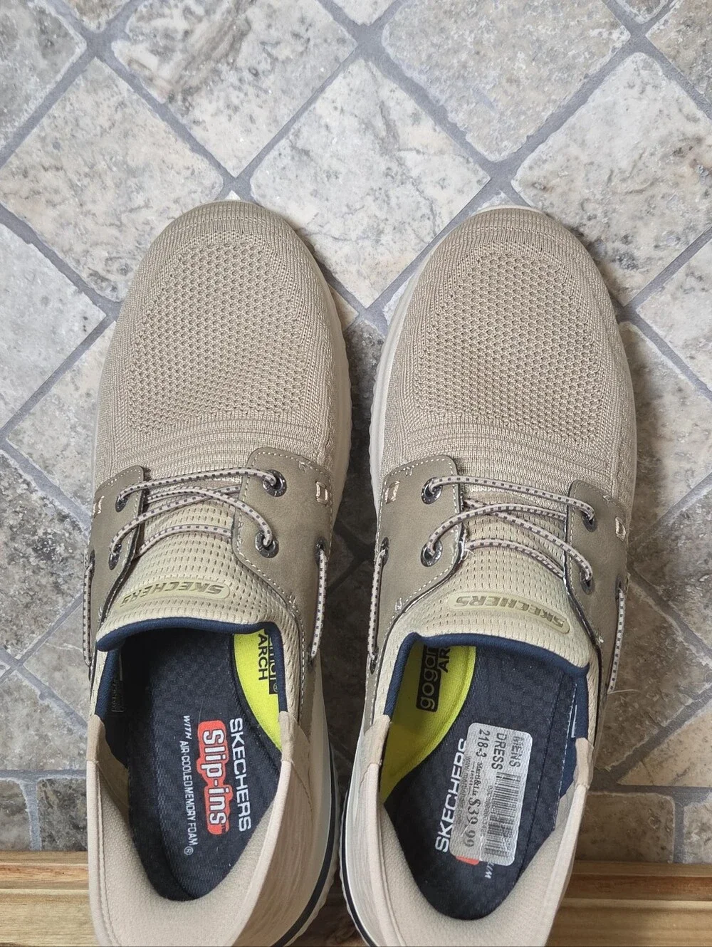 Mens Skechers Hands Free Slip-Ins Delson 3.0-Roth Taupe Casual Size 10 M